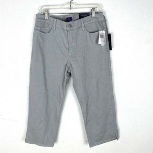 NYDJ slimming fit jeans cropped Sz 12 grey